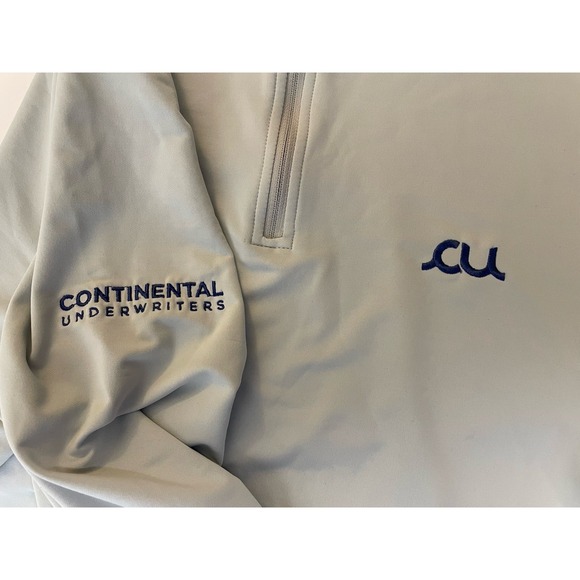 Peter Millar Perth Quarter 1/4 Zip Men's XL Crown Sport Pullover Sweatshirt Gray - Picture 6 of 8